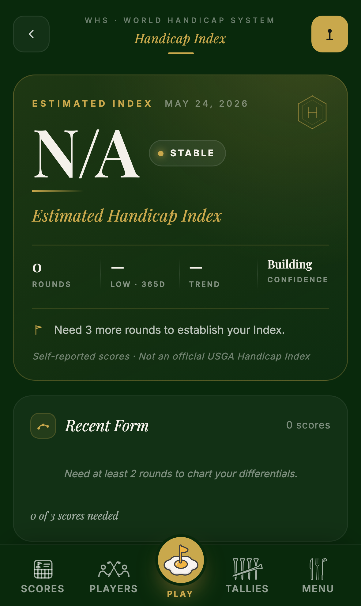 WHS handicap